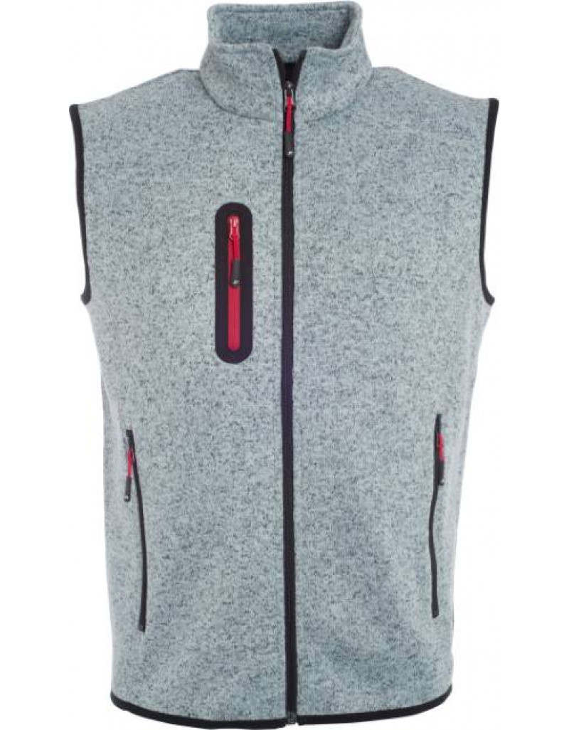 Vestă tricotată din fleece pentru bărbați cu guler ridicat